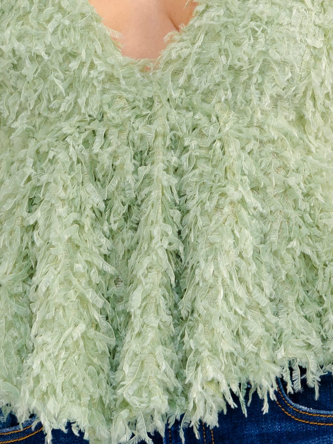 Sage Green Fringe Tank | Textured Boho Cami