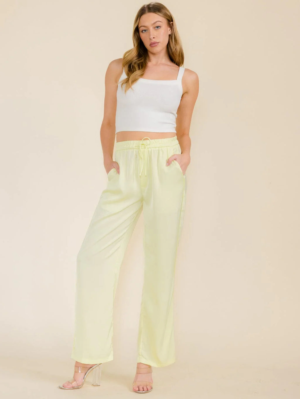 Lime Ice Wide Leg Lounge Pants