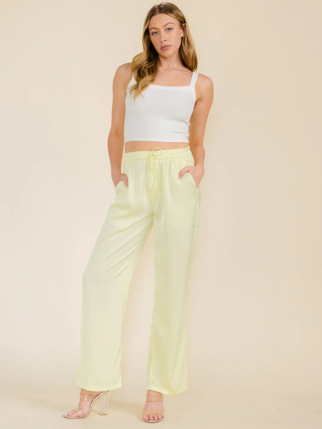 Lime Ice Wide Leg Lounge Pants